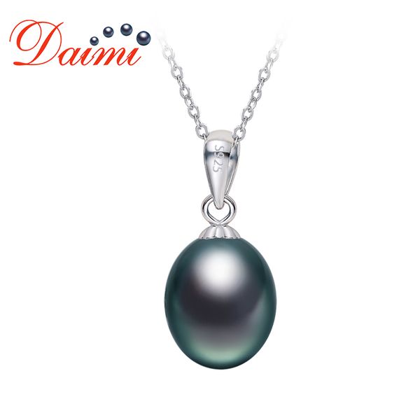 

lockets daimi 7-8mm pearl pendants necklace 925 sterling silver natural jewelry women wedding