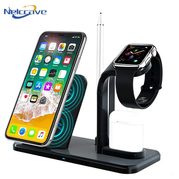 

wireless charge station 4x1 monitor pencil qi express supports for iphone 11 pro xs max xr 8x8 plus