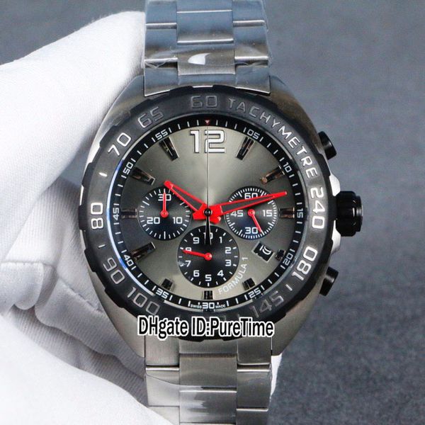 

new formula 1 f1 caz1011.ba0842 steel case black dial miyota quartz chronograph mens watch stainless steel bracelet satch puretime z28c3, Slivery;brown