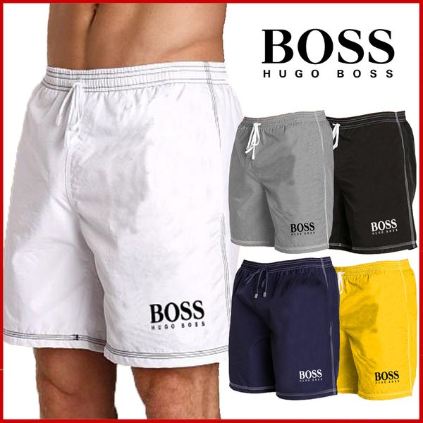 

2018 new board shorts mens summer beach shorts pants high-quality swimwear bermuda male letter surf life men swim men shorts trousers, White;black