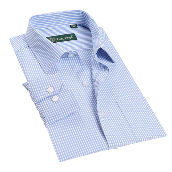 

new arrival men long sleeve dress shirt classical stripe mens business formal shirts regular fit office working shirts, White;black