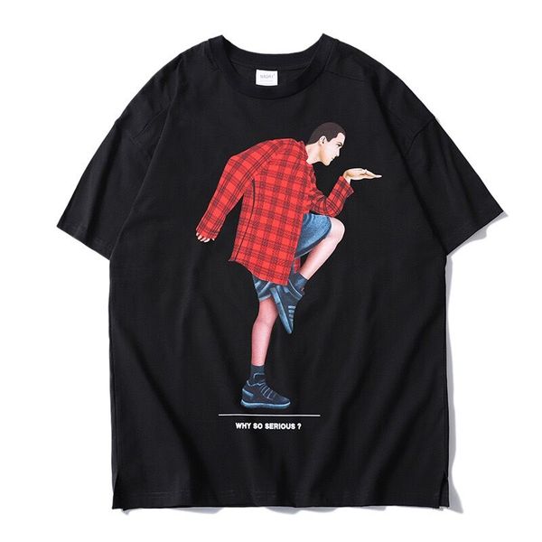 

luxury men's designer t-shirt short sleeve printing plaid designer t-shirt men's printing hip hop fashion men's short sleeve, White;black