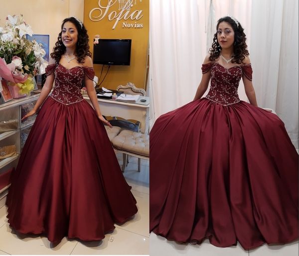 

vintage ball gown wine red mermaid prom evening party dresses long off shoulders with short sleeves pageant formal gowns designer, Black