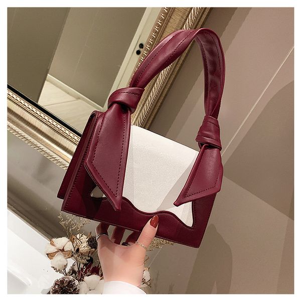 

female diagonal bag new fashion handbags rabbit ears handbags wave pattern rope knot shoulder bag ing