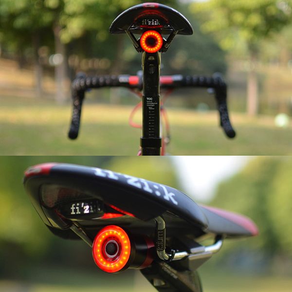 

smart bike bicycle rear light tail light rechargable bicycle bike led cycling lamp usb brake xlite100