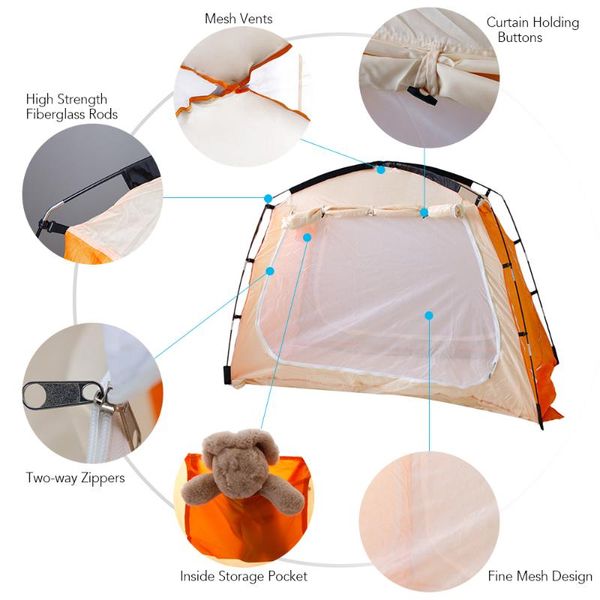 

durable indoor bed canopy bed tents indoor privacy tent on for cozy sleep for baby room decoration