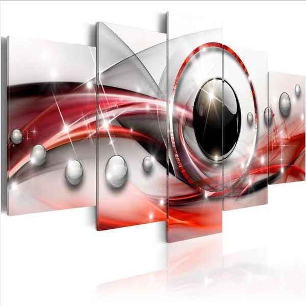 

5 panels canvas print red eye poster modern home wall decor painting canvas printing art hd print painting