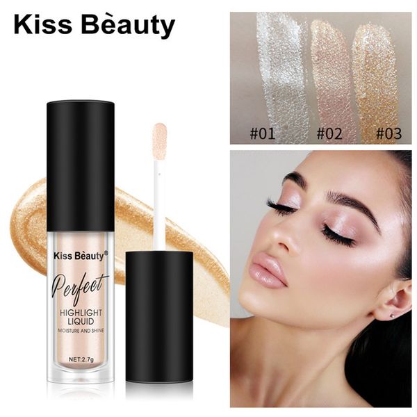 Kiss Beauty Iluminador Contorno Líquido Iluminador Facial Iluminador Corretivo Primer Bronzer Iluminadores Iluminadores Faciais