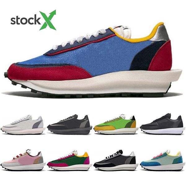 

with socks sacai ldv ld waffle men women running shoes black white grey pine green gusto varsity blue pink trainer sport sneaker