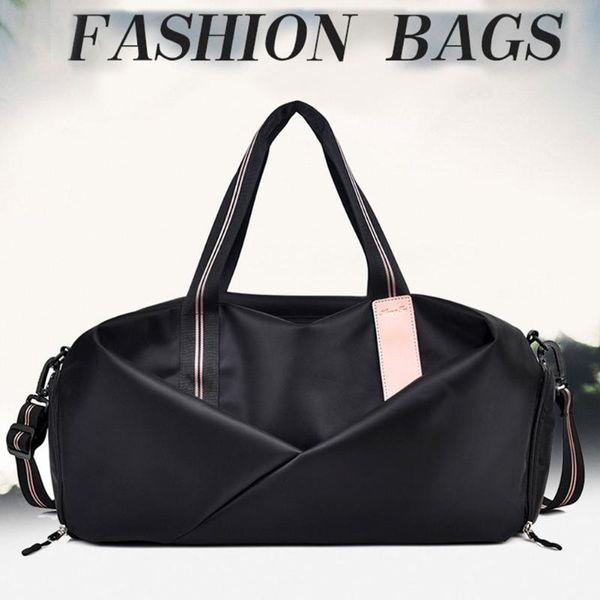 

men women handbag pouch yoga training fitness sports duffle outdoor wet pocket nylon waterproof shoes compartment travel gym bag