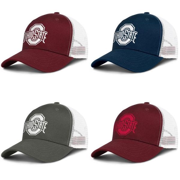 

ohio state buckeyes football logo white adjustable trucker cap dad fitted blank vintage baseball hat usa flag camouflage, Blue;gray
