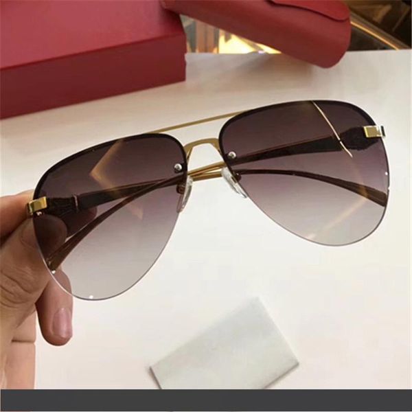 

модные мужские брендовые дизайнерские французские роскошные солнцезащитные очки с леопардовыми пилотами металлическая классическая рамка цве, White;black