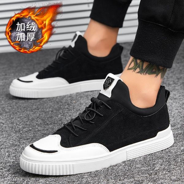 

2018 autumn new style korean-style trend versatile shoes men sports casual winter social lively fella shoe, Black