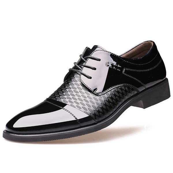 

formal shoes men patent leather office shoes men italian shoes men wedding zapatos de vestir hombre, Black