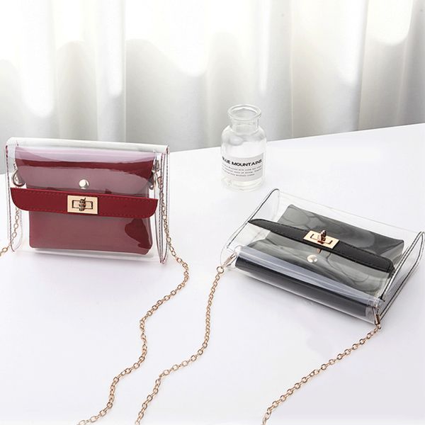 

женщины crossbody pu сумка партии пакет прозрачный мешок плеча мешок