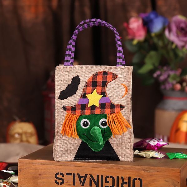 

new party festivel supplies halloween pumpkin witches gift bag candy cookie handbag treat or trick candy gift storage pouch vt0678