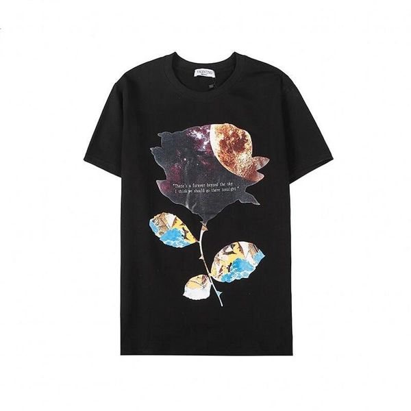

mens designer t shirts fashion mens woman clothing casual streetwear t shirt colorful flower printing cotton crew neck short sleeve, White;black