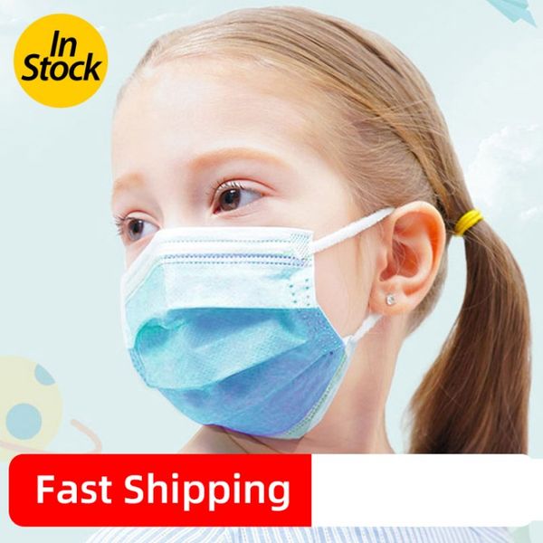 

50 шт., ffp3 бесплатная транспортировка fedex dhl нетканые одноразовые детские маски 3-слойный ушной крючок пылезащитная маска