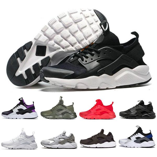 

wholesale classical ultra huarache 4.0 1.0 running shoes triple white black red men women huaraches outdoor trainers sports sneakers