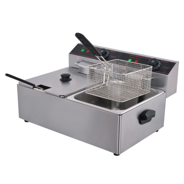 Kolice Kommerzielle Doppeltanks 2x6L Chicken Chip Fryer Elektrische Fritteuse Korb KFC Food Frittiermaschine Kartoffelmaschine