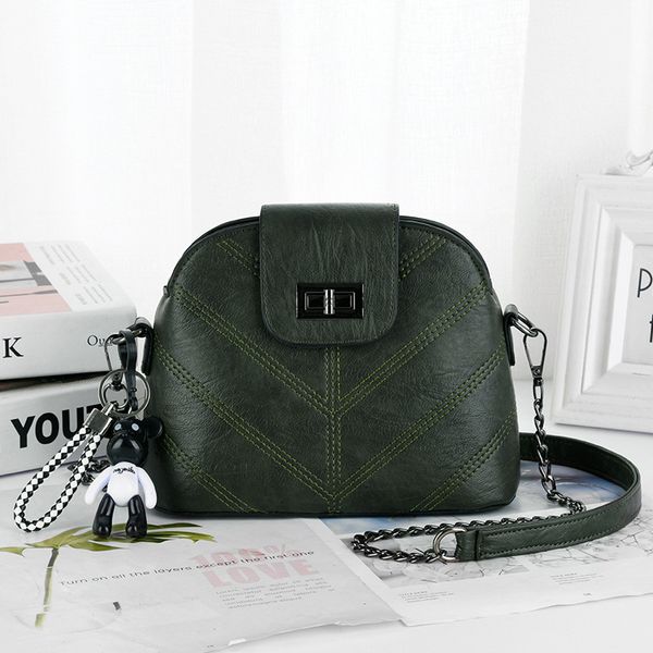 

2020 new pu handbag simple shoulder bag chain bag fashion shoulder