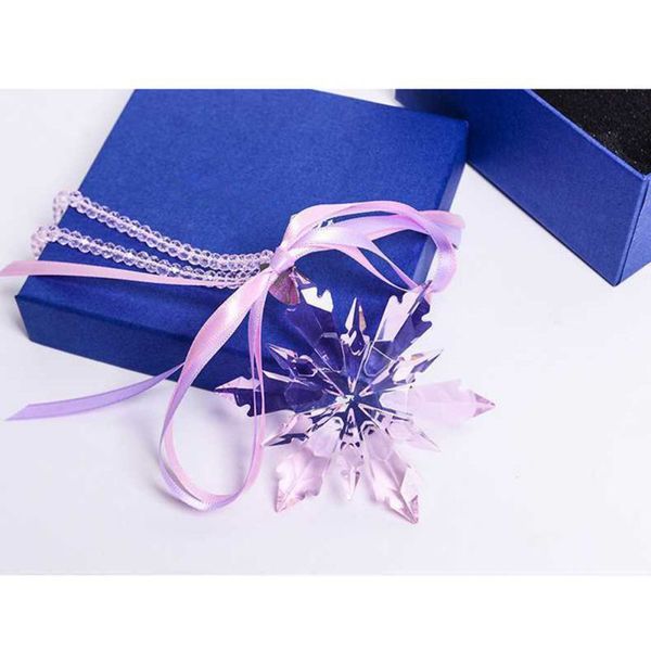 

car pendant crystal snowflakes decoration suspension ornaments sun catcher snowflake hanging trim christmas gifts romantic style