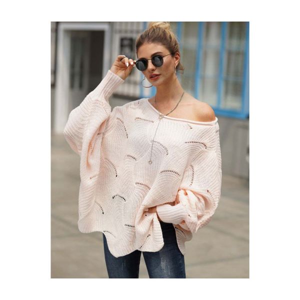 

womens designer sweaters womens solid color pullover girls ol commuter sweater bat sleeve clothing 2019 winter new fashion selling, White;black