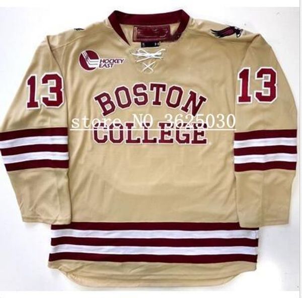 

vintage boston college jerseys #13 johnny gaudreau #2 scott savage hockey jersey embroidery stitched customize any number & name, Black;red