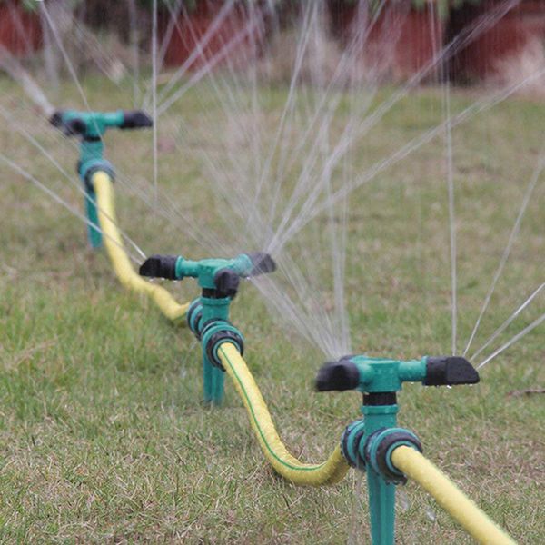 

garden sprinklers automatic watering grass lawn 360 degree circle rotating water sprinkler nozzles garden pipe hose#10
