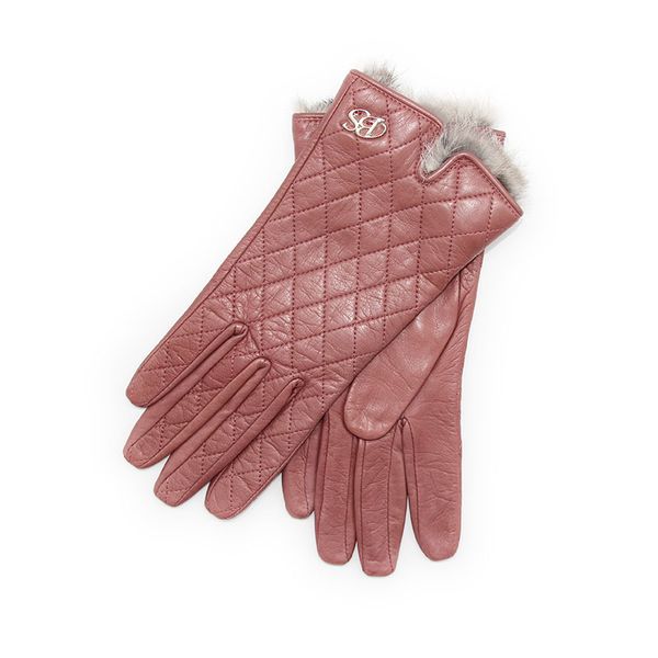 Fashion-Gloves Fashion Warm Plus Samt-Lederhandschuhe, 100 % echtes Schaffell, winddichte Handschuhe, Touchscreen