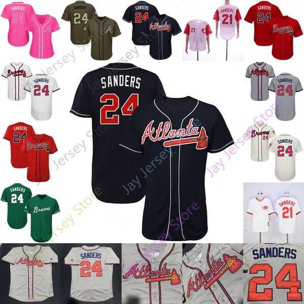 

Atlanta Deion Sanders Jersey Braves Jerseys Cincinnati Baseball Reds Home Away Flexbase Cool Base 2019 New