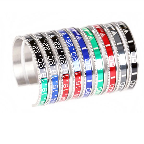 

watch scale c bracelets, trendy opening c font water ghost bracelet silver, gold scale bracelet, men and women jewelry gift, Black
