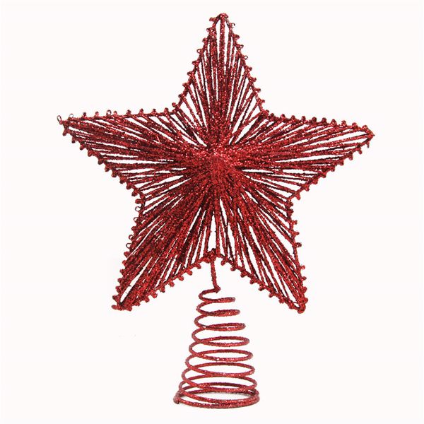 

2020 new glitter red christmas tree decorations stars for home house table er decor accessories ornament xmas supplies