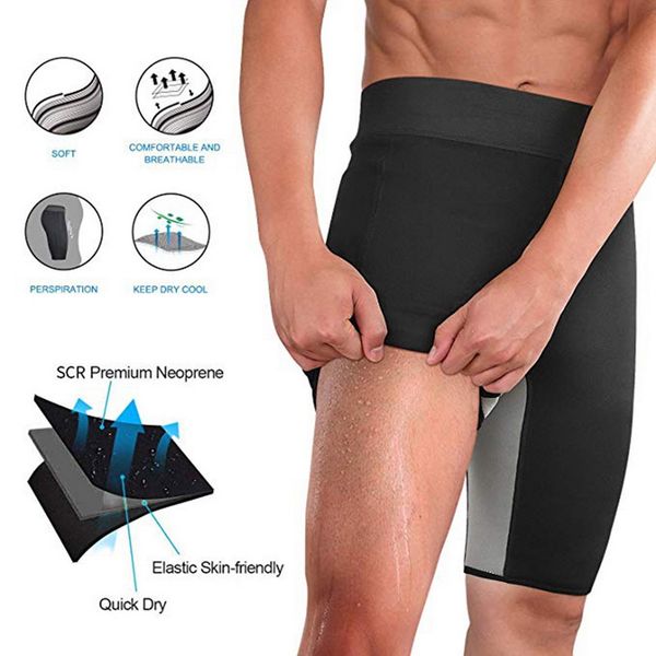 

slimming shapewear sauna yoga gym weight loss body shaper cinta modeladora masculina sweat thermo burning man shorts plus size, White;black