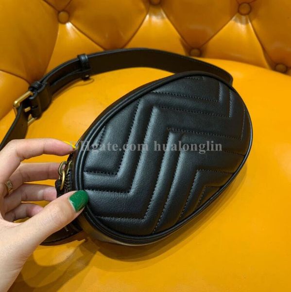 

woman chest bag genuine leather waist marmont handbag original box shoulder cell phone holder bags fashion2602