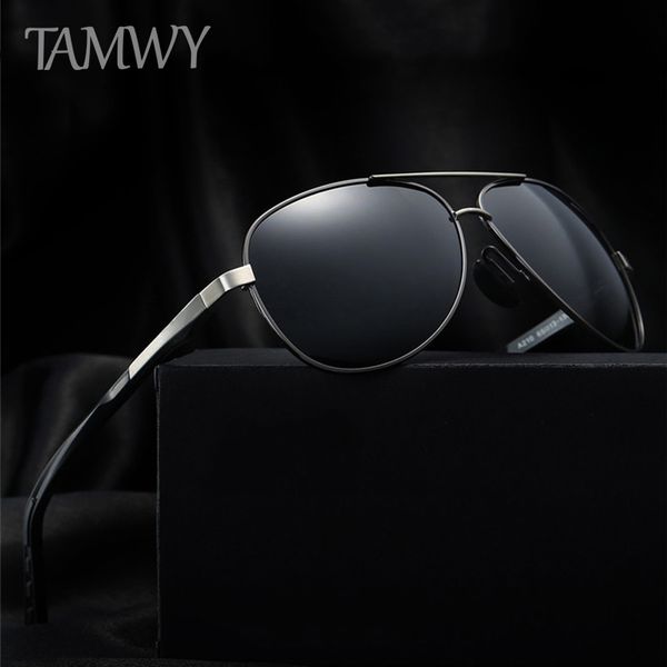 

tamwy brand design classic polarized sunglasses men women driving pilot frame sun glasses male goggle uv400 gafas de sol t21, White;black