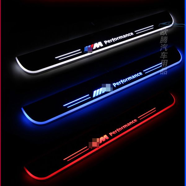 

for bmw f30 f34 f35 e84 acrylic moving led welcome pedal car scuff plate pedal door sill pathway light