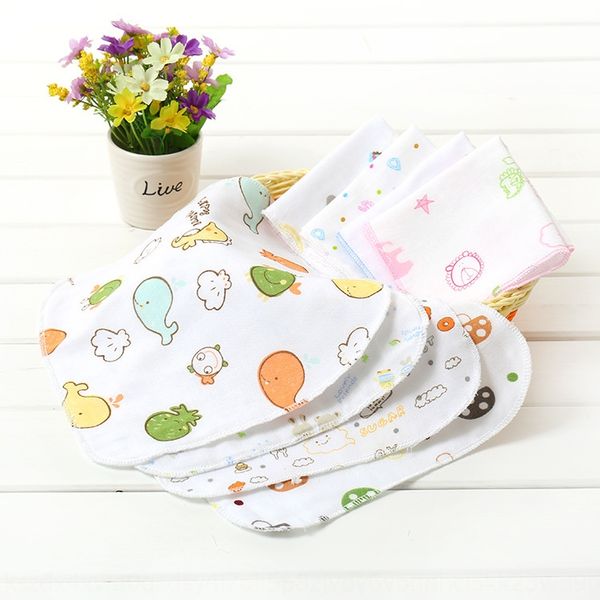 

saliva handkerchief square printing baby high density gauze face towel baby handkerchief cotton 3-layer gauze square towel