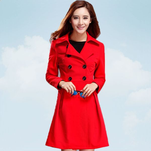 

woman winter wool coat 2019 korean medium long slim fit double-breasted wool jacket casual fashion elegant overcoat female ss713, Black