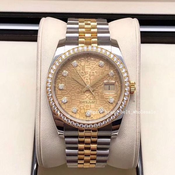 

shopkeeper recommend finest datejust medium medium 116243 commemorative pattern diamond-set champagne diamond watch men's watch, Slivery;brown
