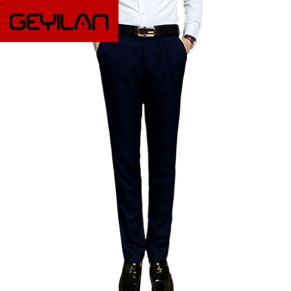 

black suit trousers mens cotton and polyester fabric navy suit pants men slim design men pant 28-34, White;black