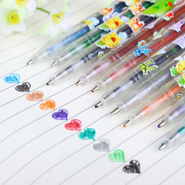 

10 gel pens set color gel pens glitter metallic good gift for kids sketching painting drawing