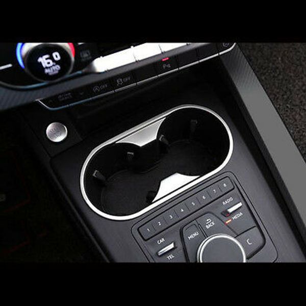 

1pc abs inner front water cup holder cover trim for audi a4 b9 sedan 2016-2017