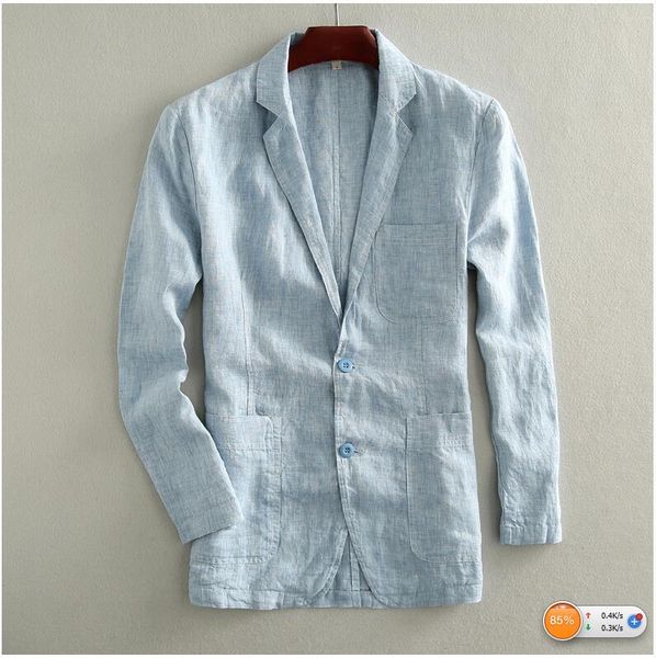

new arrival fashion spring autumn blazer cotton linen suit male thin casual jacket then high qualtiy plus size s m  xl xxl, White;black