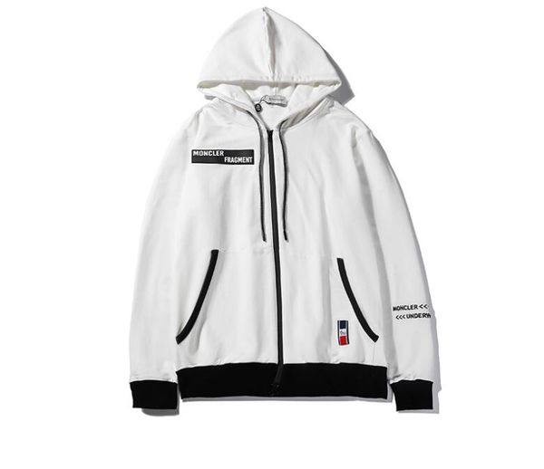 

передовая международная спортивная кофта на молнии хлопковые мужские модели высококачественная уличная мода с капюшоном, Black