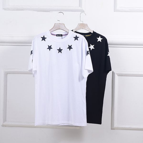 

популярная звезда печать хлопок с коротким рукавом футболка с длинным рукавом толстовка camiseta, White;black