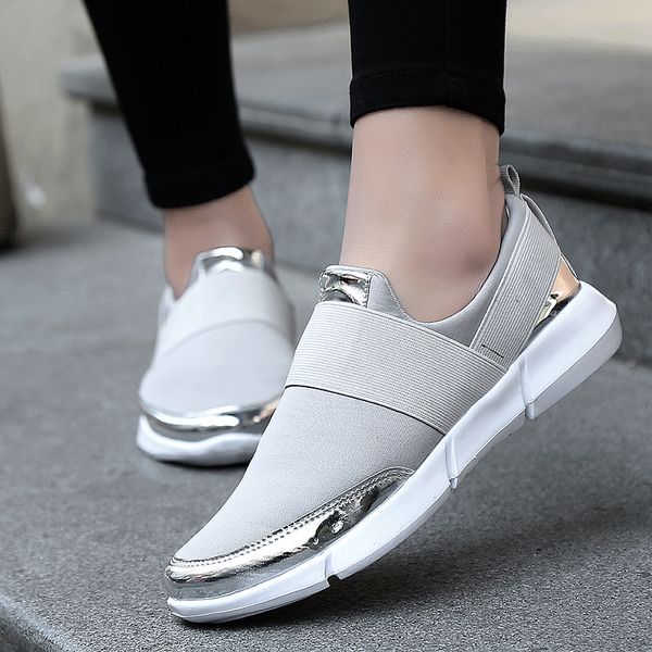 

summer women shoes flats casual slip on ladies shoes breathable comfortable sneakers women outdoor mesh casual nice, Black