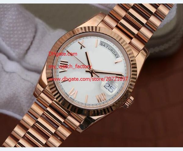 

factory supplier luxury sapphire rose gold 41mm 228235 automatic mechanical mens men's watch watches wristwatches, Slivery;brown