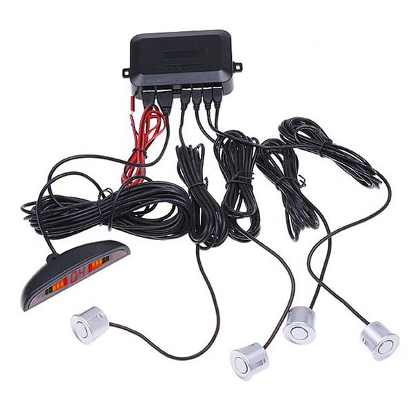 

car parking sensor reverse backup monitor detector led digital display voice security alert system with 4 sensors