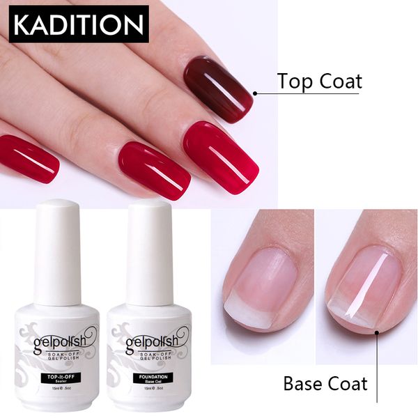 

transparent color uv gel oat + basecoat soak off base matte coat gel nail polish primer varnish nail polish art, Red;pink